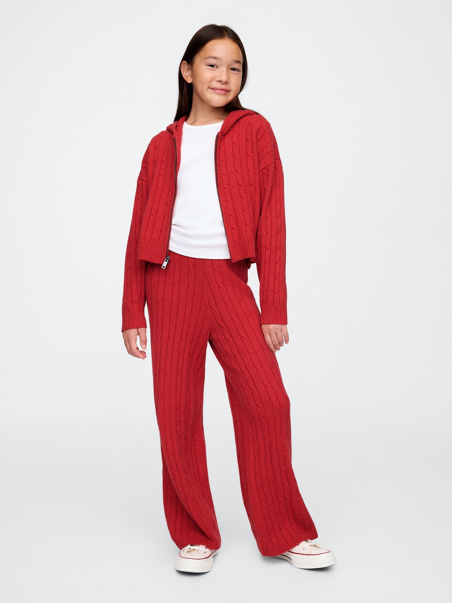 Dziecięcy sweter na zamek CashSoft czerwony - obrazek 3