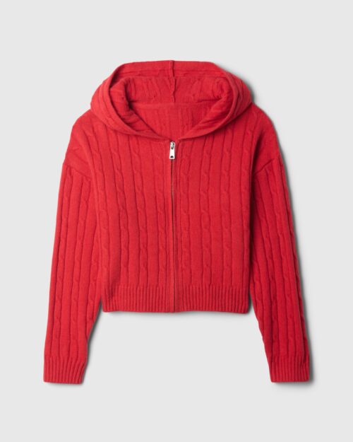 Dziecięcy sweter na zamek CashSoft czerwony