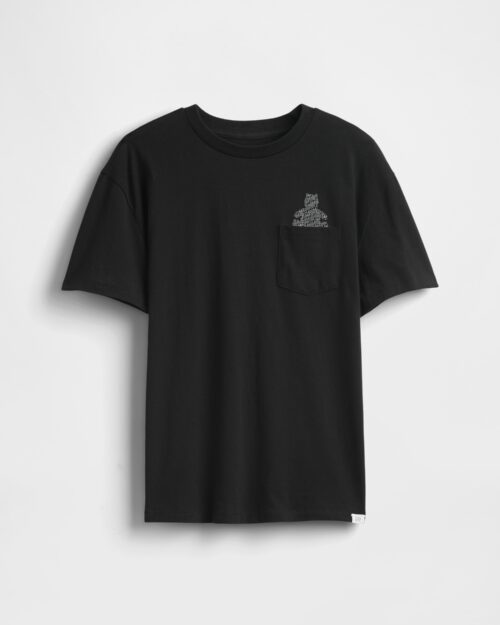 Dziecięca koszulka z kieszonką Brannan Unisex - czarna