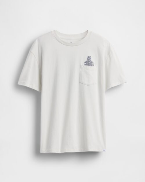 Dziecięca koszulka z kieszonką Brannan Unisex - biała