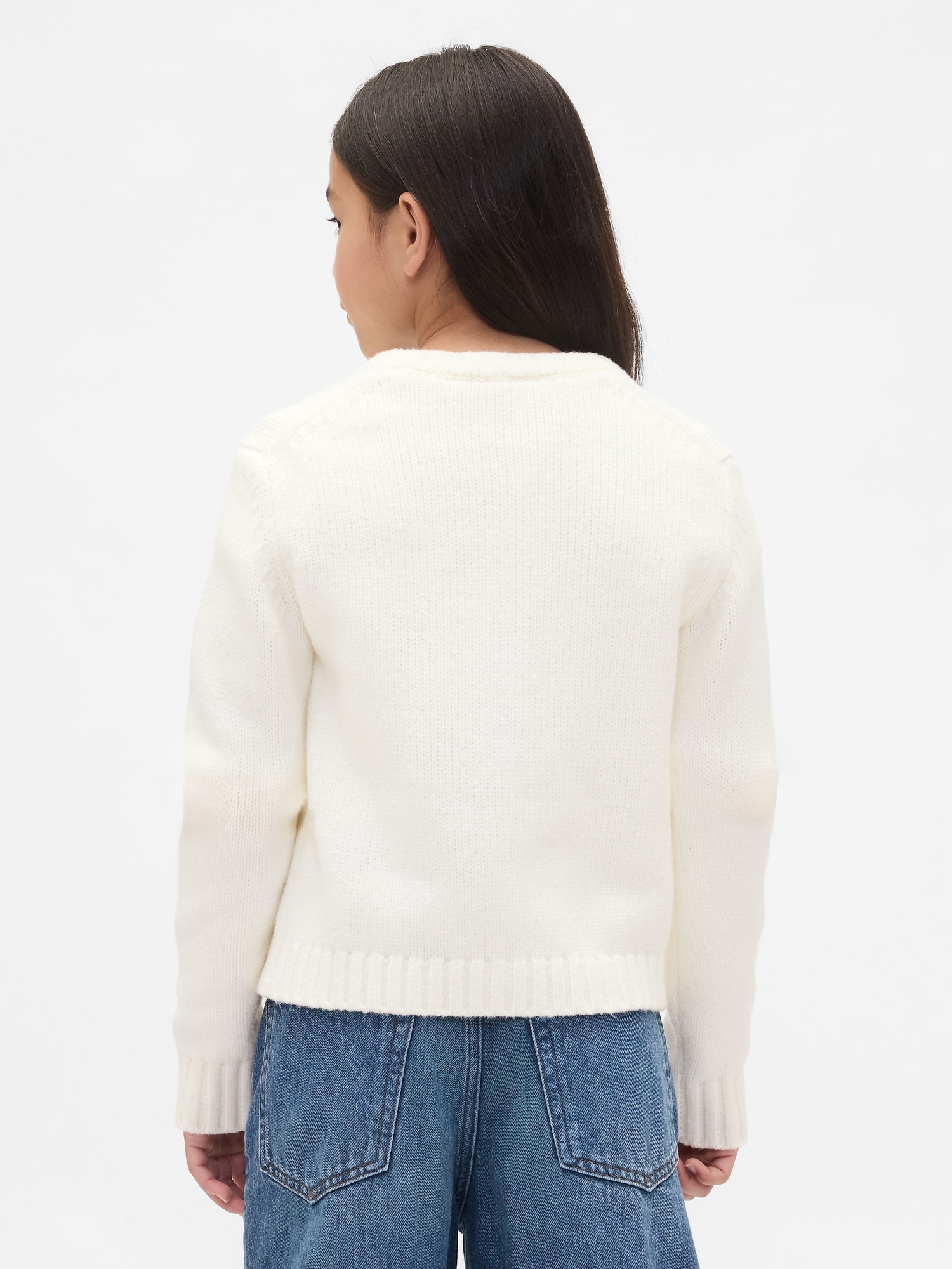 Kardigan dziecięcy CashSoft biały - obrazek 4