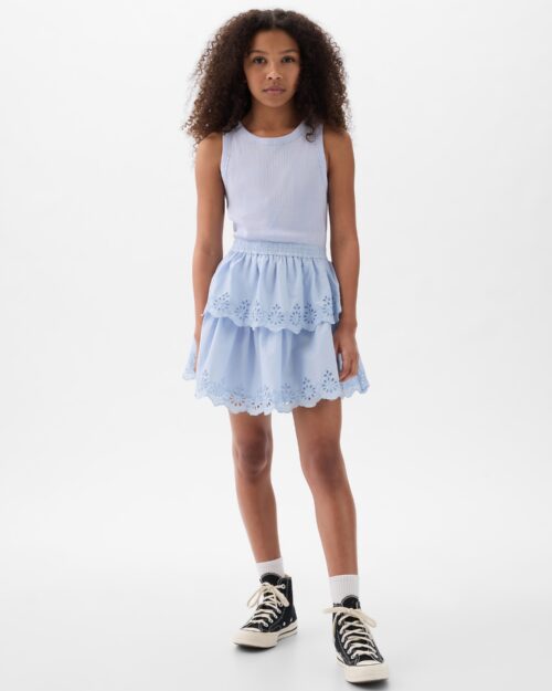 Dziecięca sukienka koronkowa niebieska