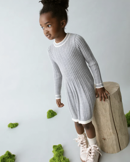 Mayoral sukienka dziecięca kolor szary mini rozkloszowana