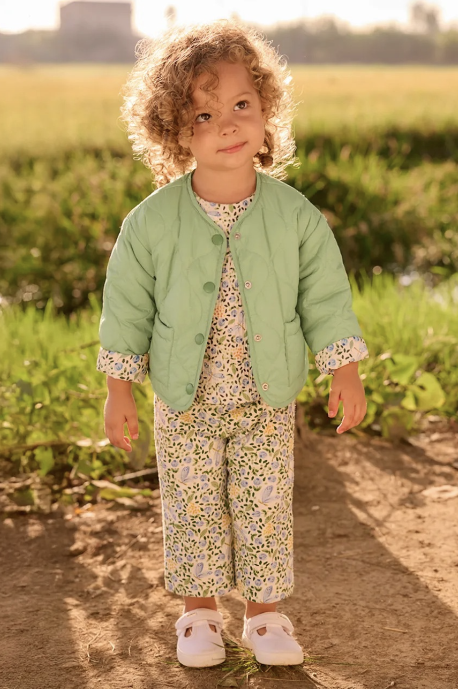 Mayoral spodnie dziecięce w kwiaty