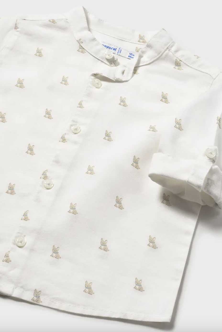 Mayoral koszula z dodatkiem lnu dziecięca - obrazek 3