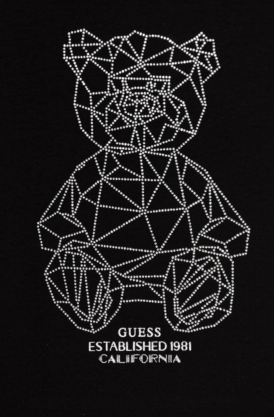 Guess t-shirt dziecięcy bawełniany z elastanem czarny - obrazek 3